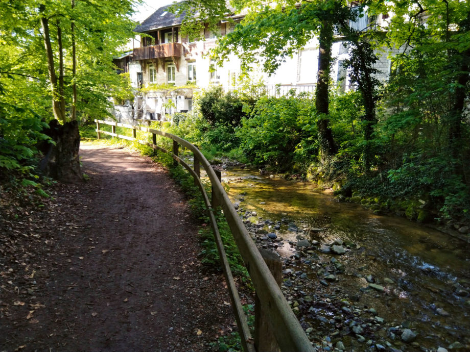 Gemuetlicher Spazierweg am Hornbach entlang